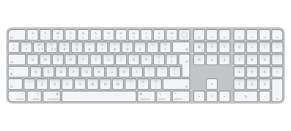 Magic Keyboard with Touch ID and Numeric Keypad for Mac models with Apple silicon - British English - White Keys