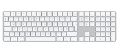 Magic Keyboard with Touch ID and Numeric Keypad for Mac models with Apple silicon - Danish - White Keys