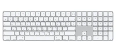 Magic Keyboard with Touch ID and Numeric Keypad for Mac models with Apple silicon - Korean - White Keys
