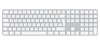 Magic Keyboard with Touch ID and Numeric Keypad for Mac models with Apple silicon - Swiss - White Keys