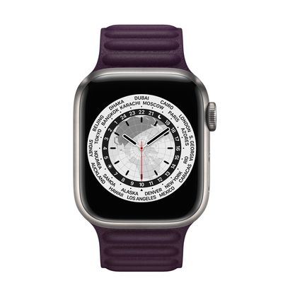 Apple Watch Edition GPS + Cellular, 41mm Titanium Case with Dark Cherry Leather Link - M/L