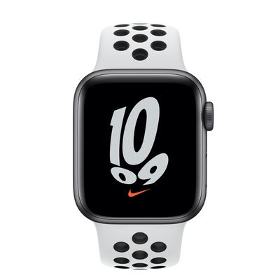 Apple Watch Nike SE GPS, 40mm Space Gray Aluminum Case with Pure Platinum/Black Nike Sport Band