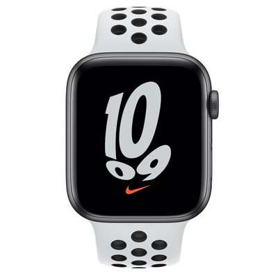 Apple Watch Nike SE GPS, 44mm Space Gray Aluminum Case with Pure Platinum/Black Nike Sport Band