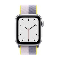 Apple Watch SE GPS, 40mm Silver Aluminum Case with Lavender Gray/Light Lilac Sport Loop
