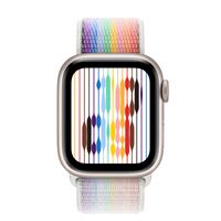 Apple Watch Series 8 GPS, 41mm Starlight Aluminum Case with Pride Edition Sport Loop