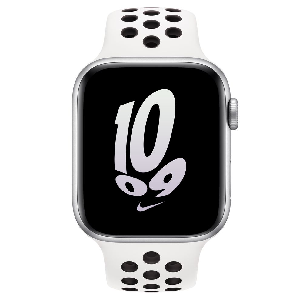 Apple Watch SE GPS + Cellular, 44mm Silver Aluminium Case with Summit  White/Black Nike Sport Band | Metropolis at Metrotown