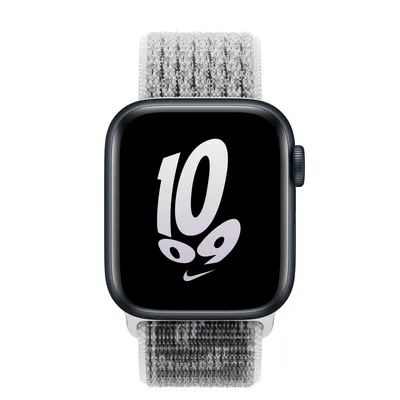 Apple Watch SE GPS, 40mm Midnight Aluminum Case with Summit White/Black Nike Sport Loop