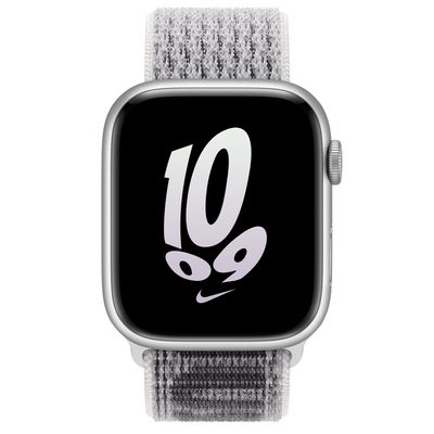 Apple Watch Series 8 GPS + Cellular, 45mm Silver Aluminum Case with Summit White/Black Nike Sport Loop