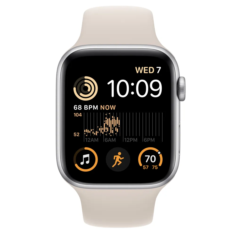 Badeværelse Æble ekspertise Apple Watch SE GPS, 44mm Silver Aluminum Case with Starlight Sport Band -  S/M | Bridge Street Town Centre