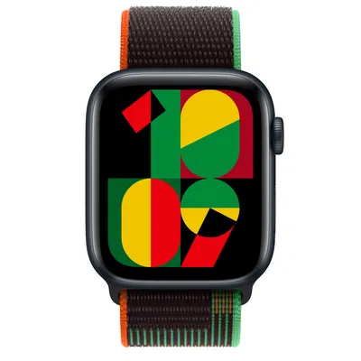 Apple Watch SE GPS + Cellular, 44mm Midnight Aluminum Case with Black Unity Sport Loop