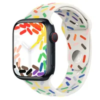 Apple Watch Series 9 GPS + Cellular, 45mm Midnight Aluminium Case with Pride Edition Sport Band - S/M