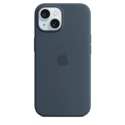 iPhone 15 Silicone Case with MagSafe - Storm Blue