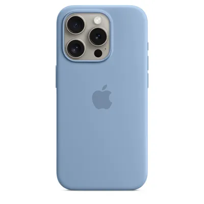 iPhone 15 Pro Silicone Case with MagSafe - Winter Blue
