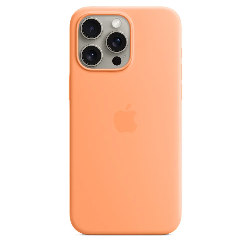 iPhone 15 Pro Max Silicone Case with MagSafe - Orange Sorbet