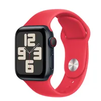 Apple Watch SE GPS + Cellular, 40mm Midnight Aluminum Case with (PRODUCT)RED Sport Band - S/M