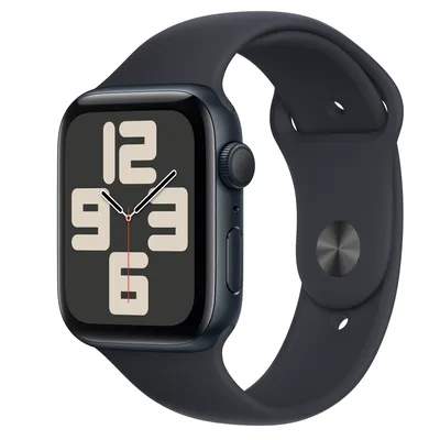 Apple Watch SE GPS, 44mm Midnight Aluminum Case with Midnight Sport Band - XL