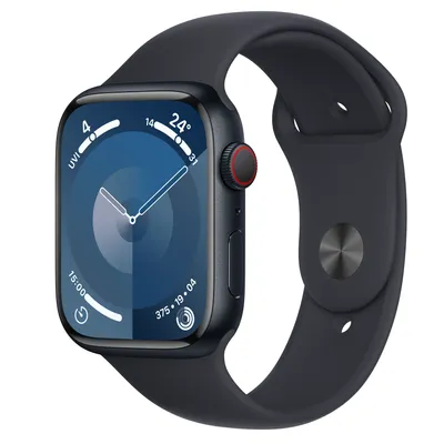 Apple Watch Series 9 GPS + Cellular, 45mm Midnight Aluminium Case with Midnight Sport Band - XL