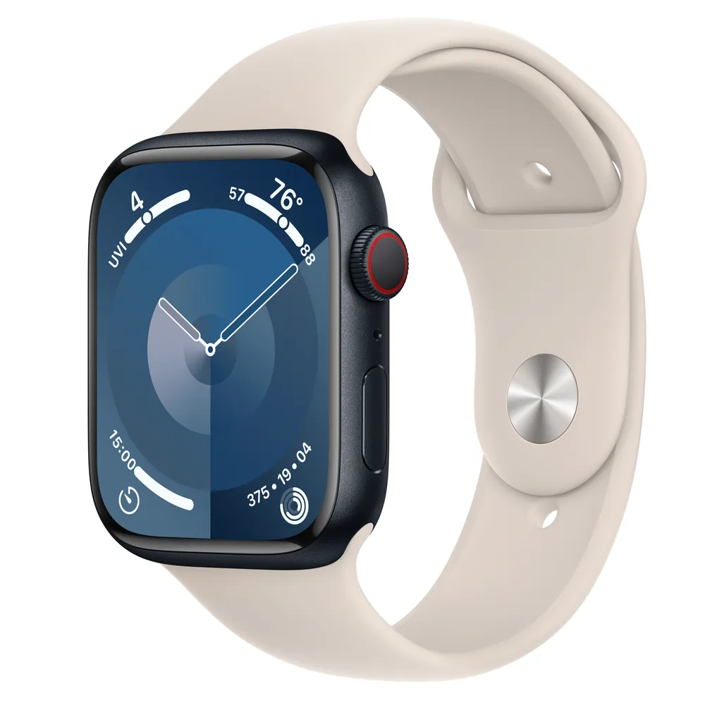 Apple Watch Series 9 GPS + Cellular, 45mm Midnight Aluminum Case with  Starlight Sport Band - S/M | The Summit at Fritz Farm