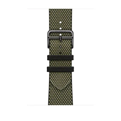 Apple Watch Hermès - 45mm Vert/Noir Toile H Single Tour