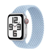 Apple Watch SE GPS + Cellular, 40mm Silver Aluminium Case with Light Blue Braided Solo Loop