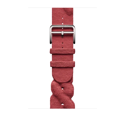 Apple Watch Hermès - 46mm Rouge Grenat Torsade Single Tour