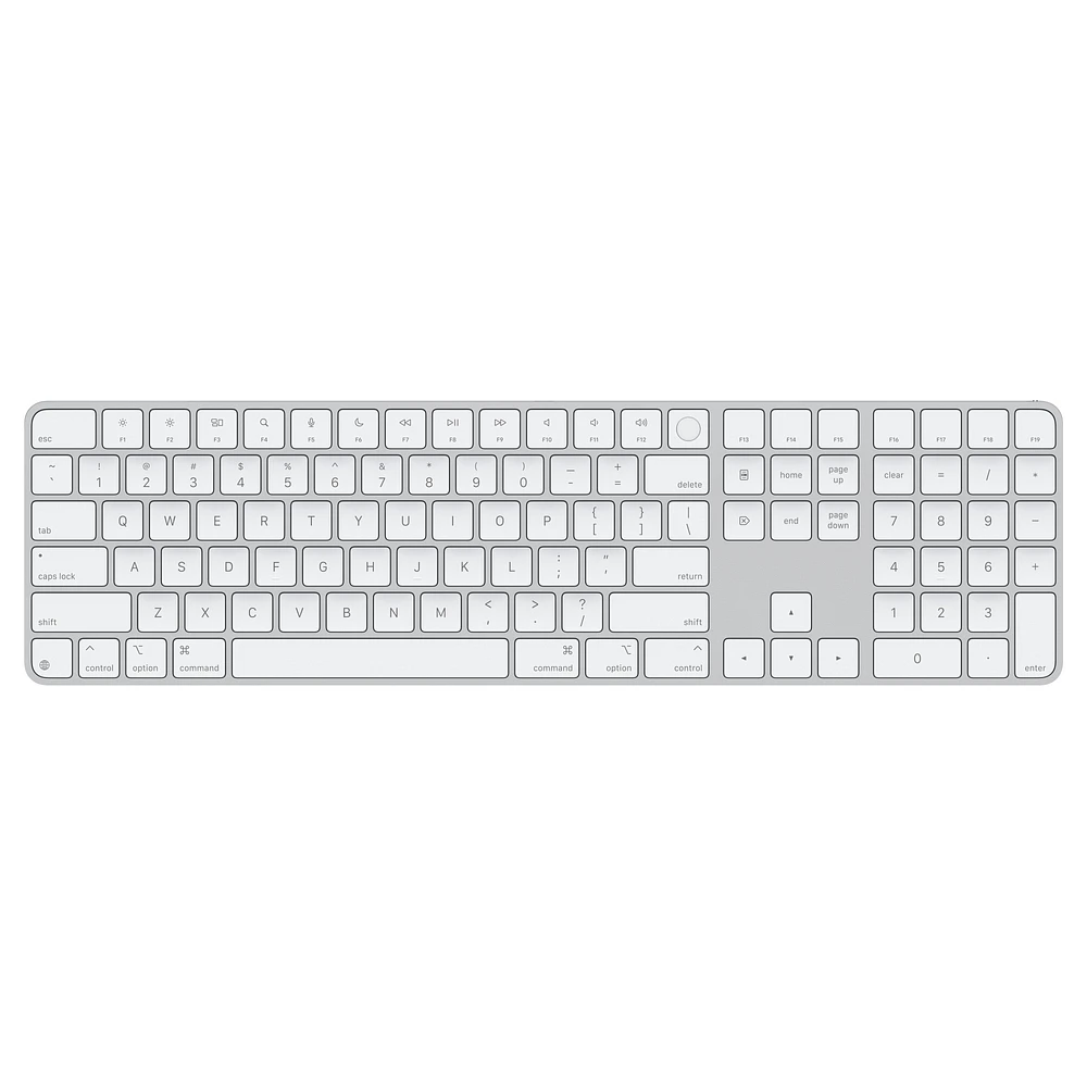 Magic Keyboard with Touch ID and Numeric Keypad for Mac models with Apple silicon (USB–C) - US English - White Keys