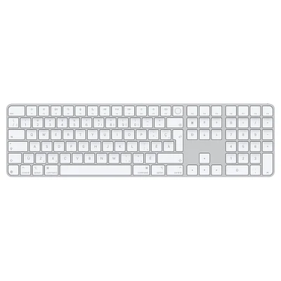 Magic Keyboard with Touch ID and Numeric Keypad for Mac models with Apple silicon (USB–C) - French (Canada) - White Keys