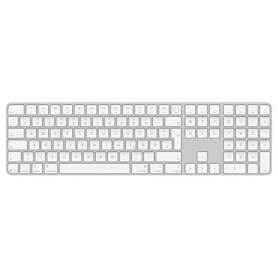 Magic Keyboard with Touch ID and Numeric Keypad for Mac models with Apple silicon (USB–C) - German - White Keys