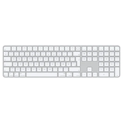 Magic Keyboard with Touch ID and Numeric Keypad for Mac models with Apple silicon (USB–C) - Danish - White Keys