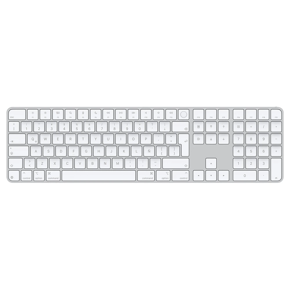 Magic Keyboard with Touch ID and Numeric Keypad for Mac models with Apple silicon (USB–C) - Spanish (Latin American) - White Keys