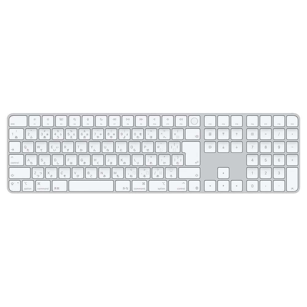 Magic Keyboard with Touch ID and Numeric Keypad for Mac models with Apple silicon (USB–C) - Japanese - White Keys