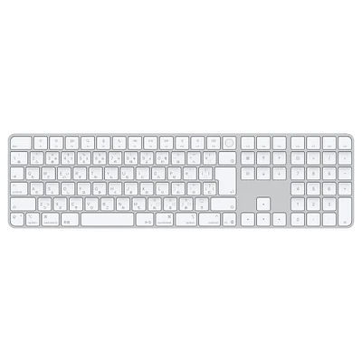 Magic Keyboard with Touch ID and Numeric Keypad for Mac models with Apple silicon (USB–C) - Japanese - White Keys