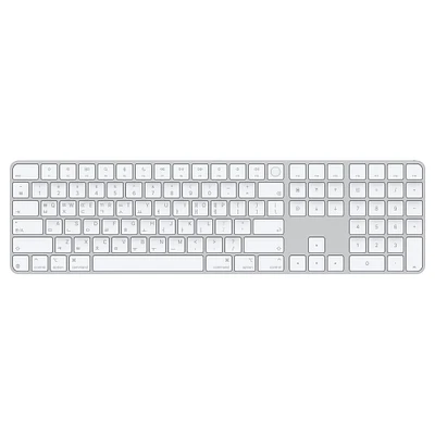 Magic Keyboard with Touch ID and Numeric Keypad for Mac models with Apple silicon (USB–C) - Korean - White Keys