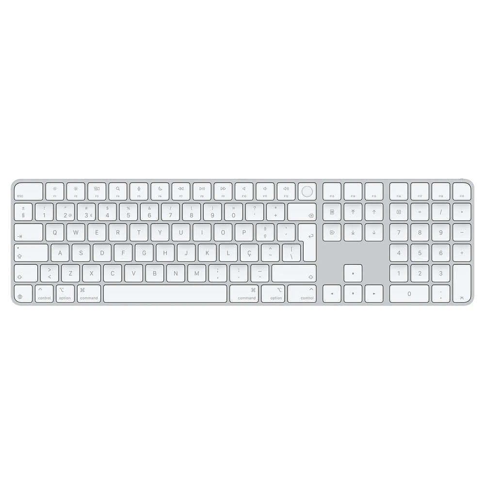 Magic Keyboard with Touch ID and Numeric Keypad for Mac models with Apple silicon (USB–C) - Portuguese - White Keys