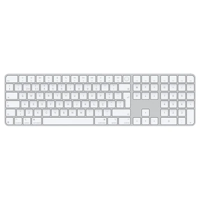 Magic Keyboard with Touch ID and Numeric Keypad for Mac models with Apple silicon (USB–C) - Portuguese - White Keys