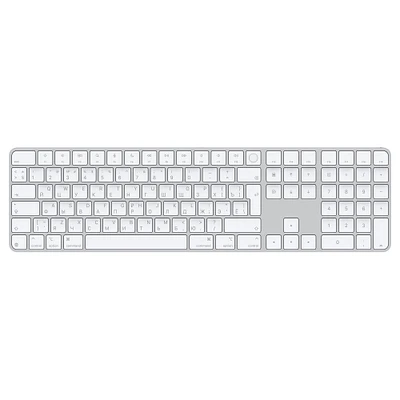 Magic Keyboard with Touch ID and Numeric Keypad for Mac models with Apple silicon (USB–C) - Russian - White Keys