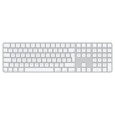 Magic Keyboard with Touch ID and Numeric Keypad for Mac models with Apple silicon (USB–C) - Swiss - White Keys