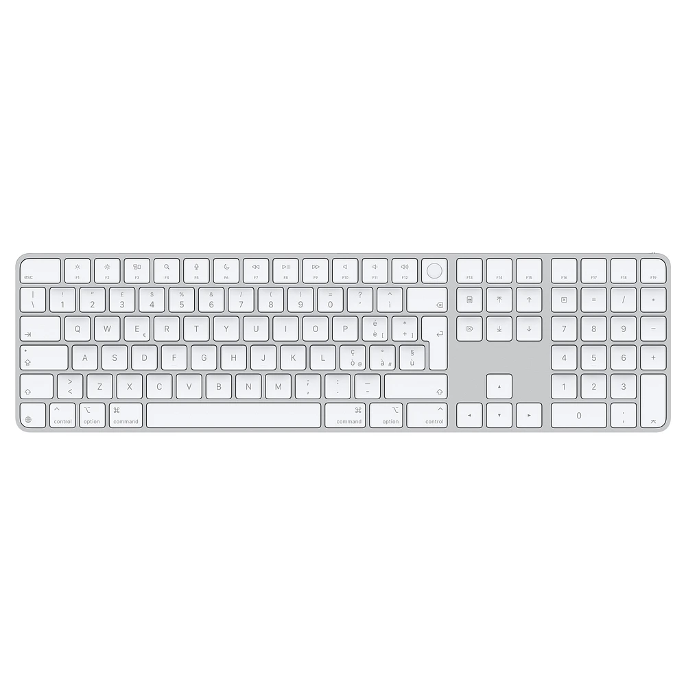 Magic Keyboard with Touch ID and Numeric Keypad for Mac models with Apple silicon (USB–C) - Italian - White Keys