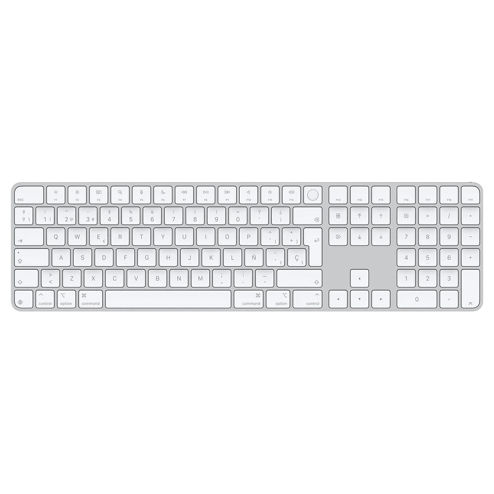 Magic Keyboard with Touch ID and Numeric Keypad for Mac models with Apple silicon (USB–C) - Spanish - White Keys