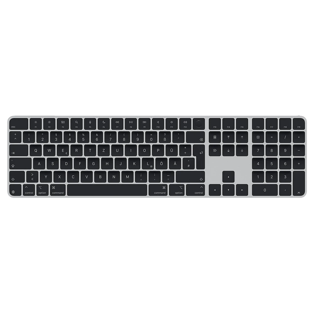 Magic Keyboard with Touch ID and Numeric Keypad for Mac models with Apple silicon (USB–C) - German - Black Keys