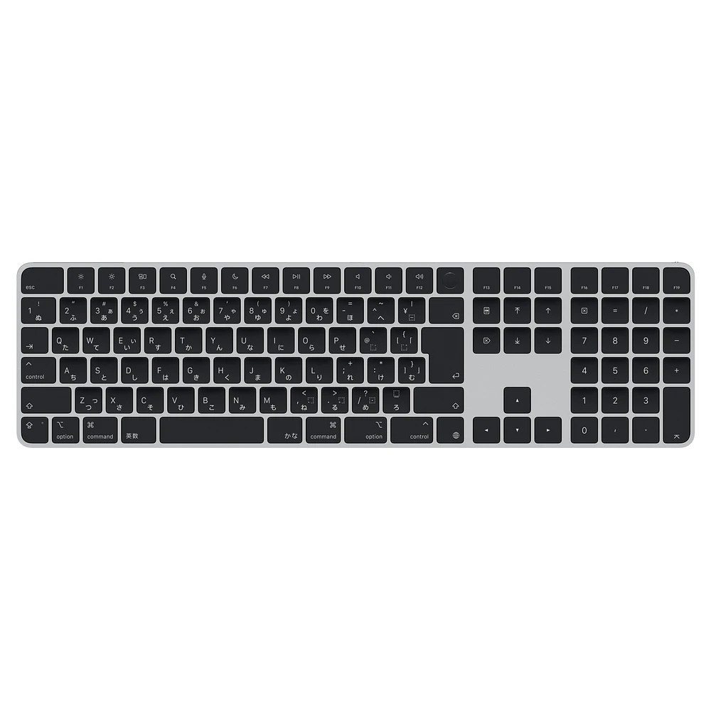 Magic Keyboard with Touch ID and Numeric Keypad for Mac models with Apple silicon (USB–C) - Japanese - Black Keys