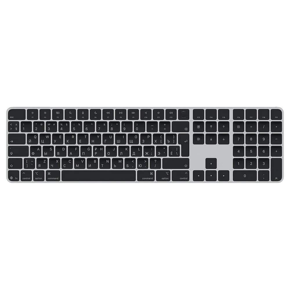 Magic Keyboard with Touch ID and Numeric Keypad for Mac models with Apple silicon (USB–C) - Russian - Black Keys