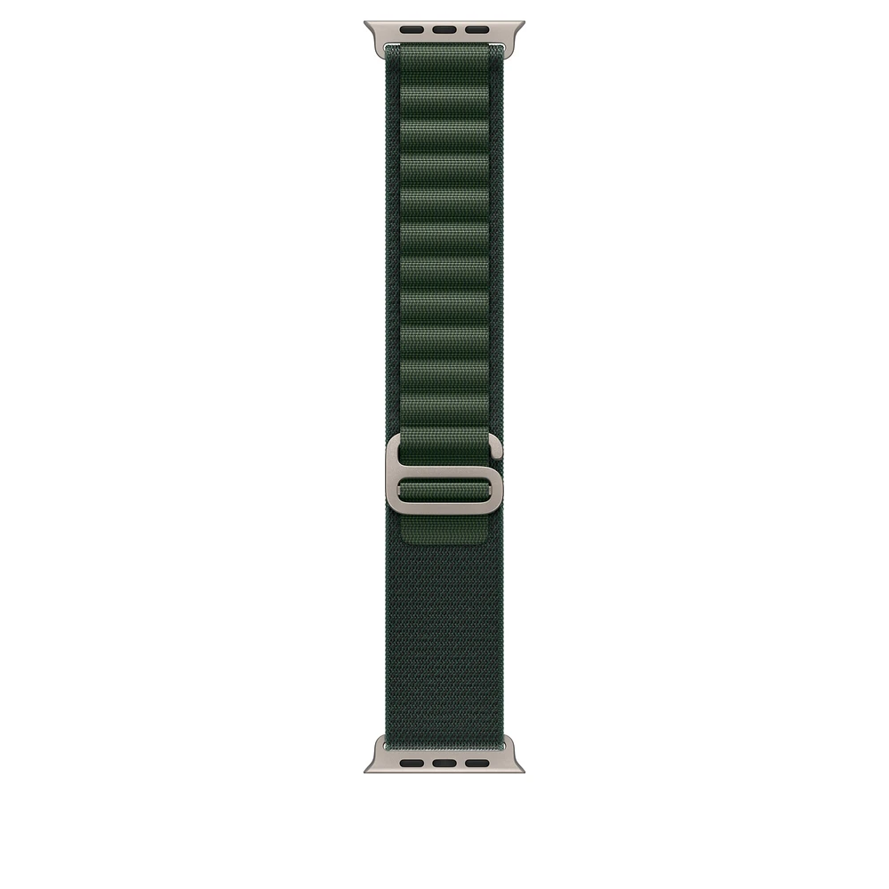 49mm Dark Green Alpine Loop - Small - Natural Titanium Finish