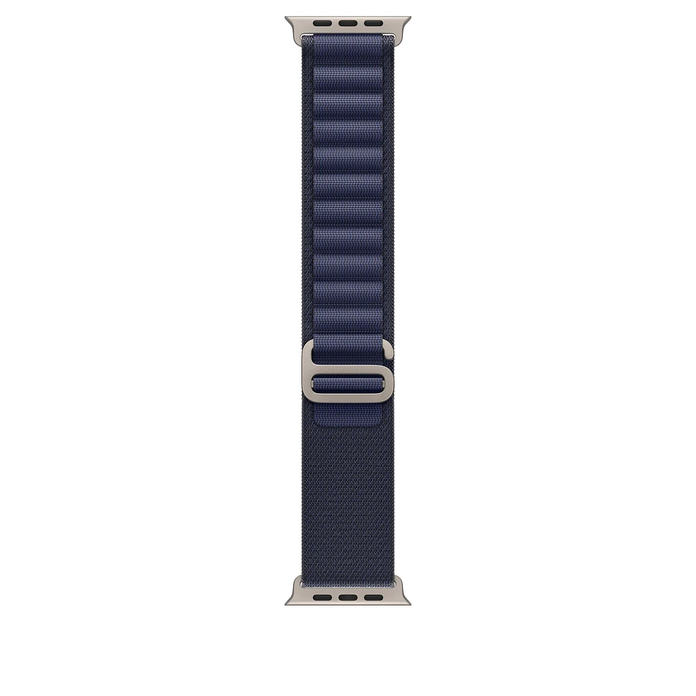 49mm Navy Alpine Loop - Small - Natural Titanium Finish