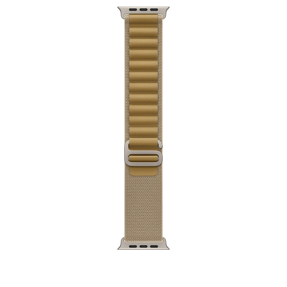 49mm Tan Alpine Loop - Small - Natural Titanium Finish