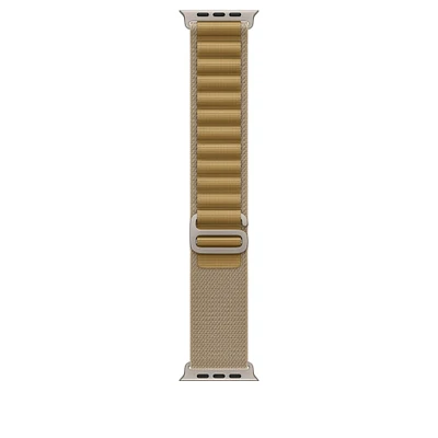 49mm Tan Alpine Loop - Small - Natural Titanium Finish