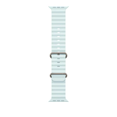 49mm Ice Blue Ocean Band - Natural Titanium Finish