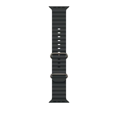 49mm Black Ocean Band - Natural Titanium Finish