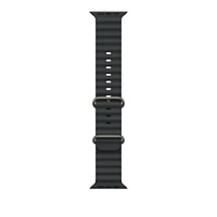 49mm Black Ocean Band - Natural Titanium Finish