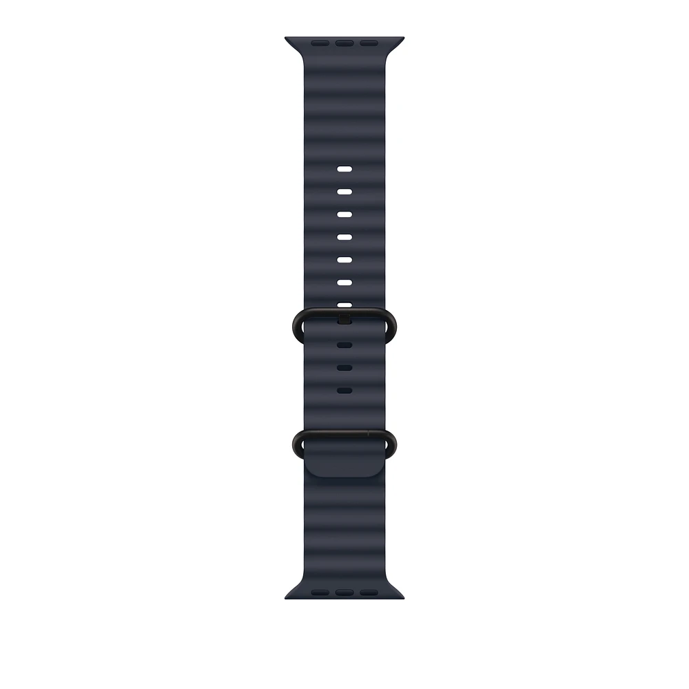 49mm Navy Ocean Band - Black Titanium Finish